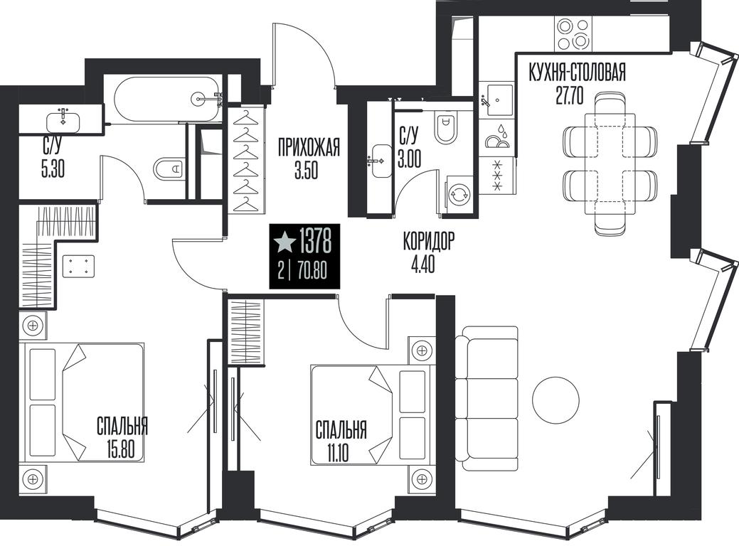 2-BD Apartment Sale, 70.8平方米 at Ice Towers, State Nature Reserve of Regional Significance Forest on the Samorodinka River, Moscow, Russia #1 2-BD Apartment Sale, 70.8平方米 at Ice Towers, State Nature Reserve of Regional Significance Forest on the Samorodinka River, Moscow, Russia #1
