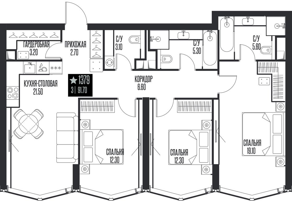 3-BD Apartment Sale, 91.7平方米 at Ice Towers, State Nature Reserve of Regional Significance Forest on the Samorodinka River, Moscow, Russia #1 3-BD Apartment Sale, 91.7平方米 at Ice Towers, State Nature Reserve of Regional Significance Forest on the Samorodinka River, Moscow, Russia #1
