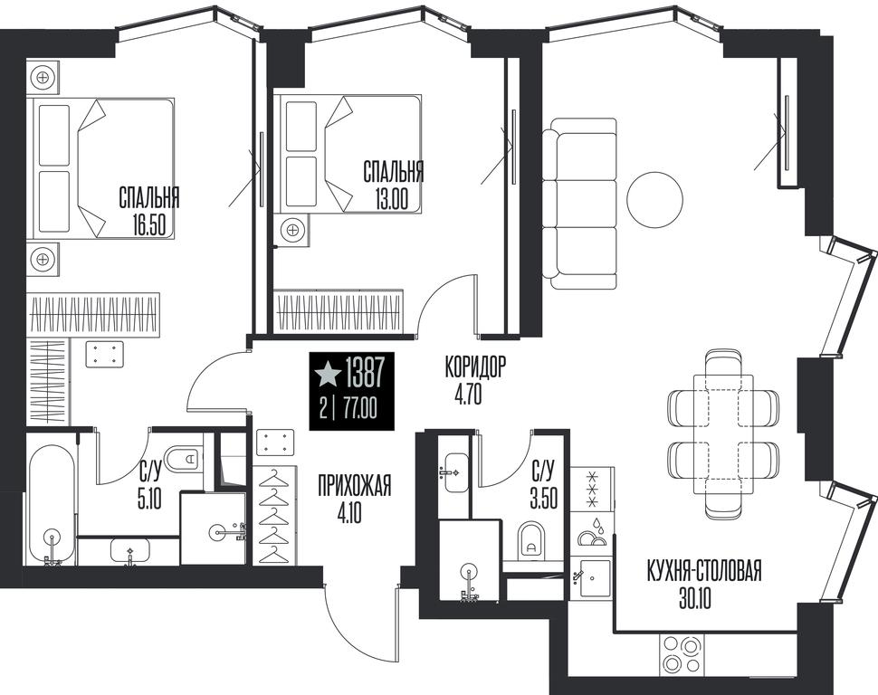 2-BD Apartment Sale, 77 sq. m. at Ice Towers, State Nature Reserve of Regional Significance Forest on the Samorodinka River, Moscow, Russia #1 2-BD Apartment Sale, 77 sq. m. at Ice Towers, State Nature Reserve of Regional Significance Forest on the Samorodinka River, Moscow, Russia #1