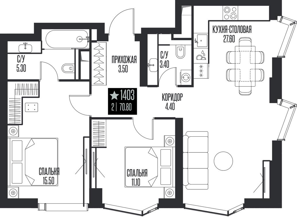 2-BD Apartment Sale, 70.8平方米 at Ice Towers, State Nature Reserve of Regional Significance Forest on the Samorodinka River, Moscow, Russia #1 2-BD Apartment Sale, 70.8平方米 at Ice Towers, State Nature Reserve of Regional Significance Forest on the Samorodinka River, Moscow, Russia #1