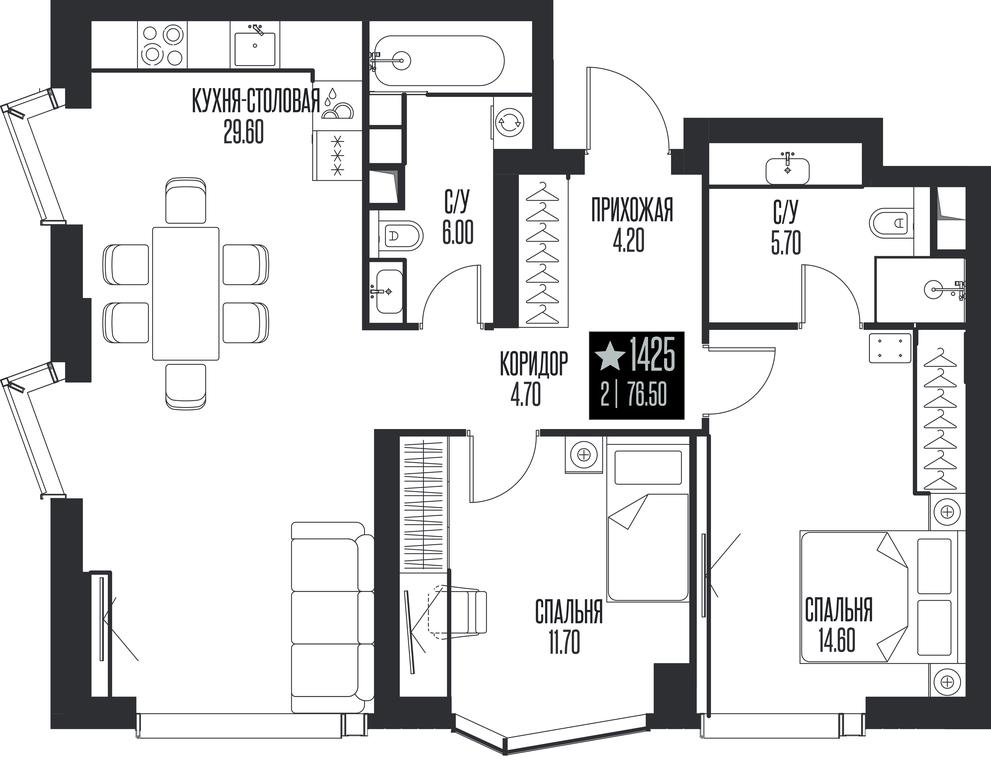 2-BD Apartment Sale, 76.5 sq. m. at Ice Towers, State Nature Reserve of Regional Significance Forest on the Samorodinka River, Moscow, Russia #1 2-BD Apartment Sale, 76.5 sq. m. at Ice Towers, State Nature Reserve of Regional Significance Forest on the Samorodinka River, Moscow, Russia #1