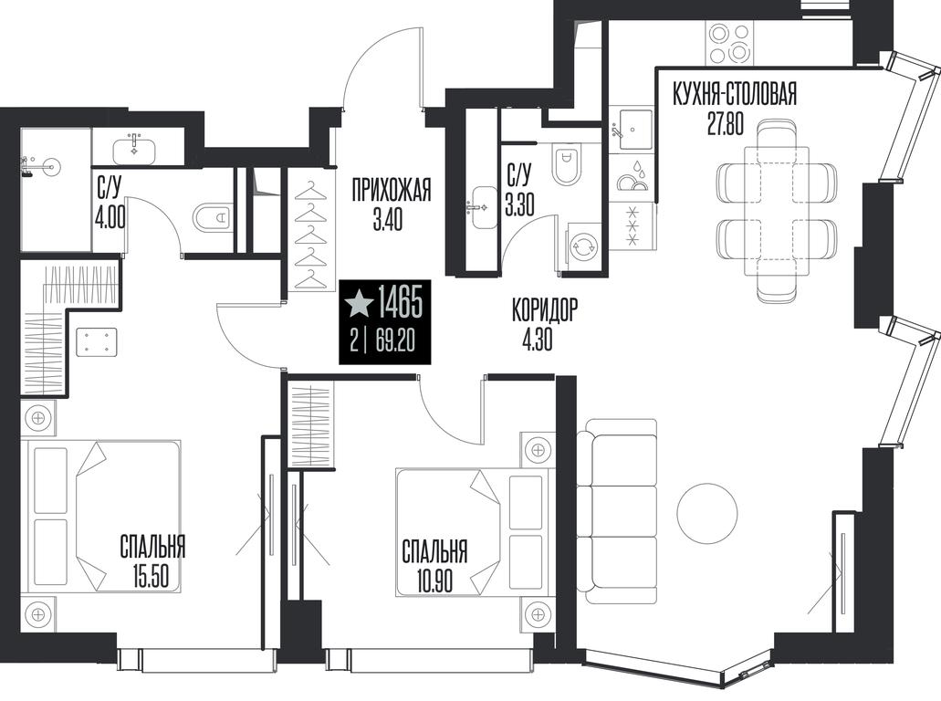 2-BD Apartment Sale, 69.2 sq. m. at Ice Towers, State Nature Reserve of Regional Significance Forest on the Samorodinka River, Moscow, Russia #1 2-BD Apartment Sale, 69.2 sq. m. at Ice Towers, State Nature Reserve of Regional Significance Forest on the Samorodinka River, Moscow, Russia #1