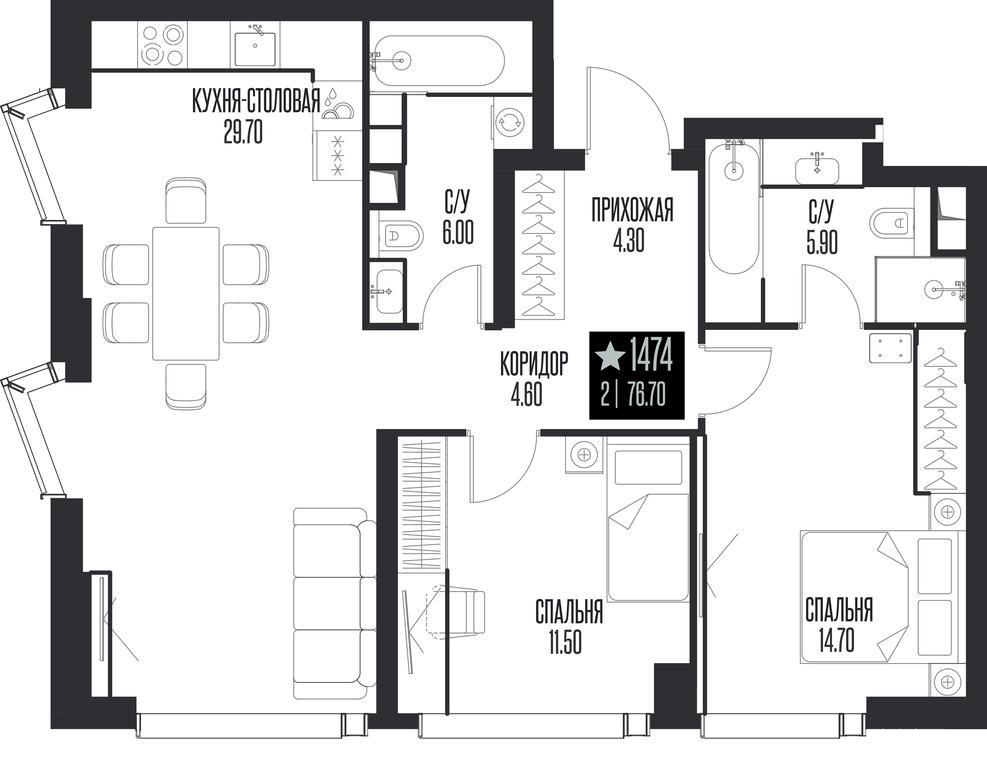 2-BD Apartment Sale, 76.7平方米 at Ice Towers, State Nature Reserve of Regional Significance Forest on the Samorodinka River, Moscow, Russia #1 2-BD Apartment Sale, 76.7平方米 at Ice Towers, State Nature Reserve of Regional Significance Forest on the Samorodinka River, Moscow, Russia #1