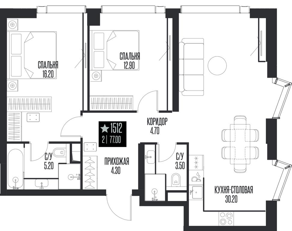 2-BD Apartment Sale, 77 sq. m. at Ice Towers, State Nature Reserve of Regional Significance Forest on the Samorodinka River, Moscow, Russia #1 2-BD Apartment Sale, 77 sq. m. at Ice Towers, State Nature Reserve of Regional Significance Forest on the Samorodinka River, Moscow, Russia #1