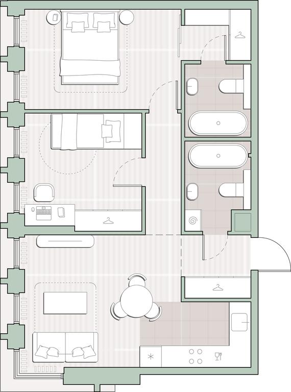 2-BD Apartment Sale, 61.33 sq. m. at Sreda na Kutuzovskom, Ivana Franko Street, Moscow, Russia #1 2-BD Apartment Sale, 61.33 sq. m. at Sreda na Kutuzovskom, Ivana Franko Street, Moscow, Russia #1