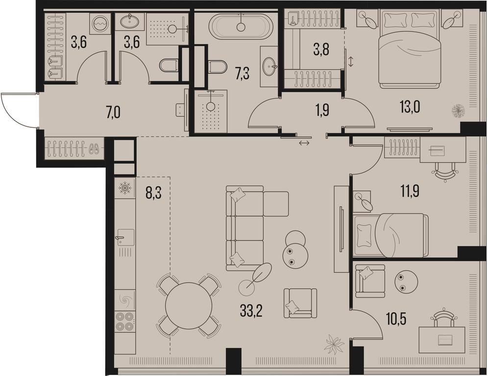 3-BD Apartment Sale, 104.1平方米 at High Life, Letnikovskaya Street, 11/10с1, Moscow, Russia #1 3-BD Apartment Sale, 104.1平方米 at High Life, Letnikovskaya Street, 11/10с1, Moscow, Russia #1
