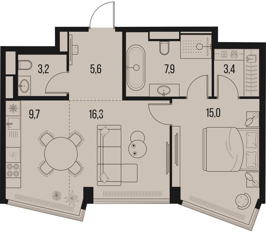 1-BD Apartment Sale, 61.1平方米 at High Life, Letnikovskaya Street, 11/10с1, Moscow, Russia #1 1-BD Apartment Sale, 61.1平方米 at High Life, Letnikovskaya Street, 11/10с1, Moscow, Russia #1