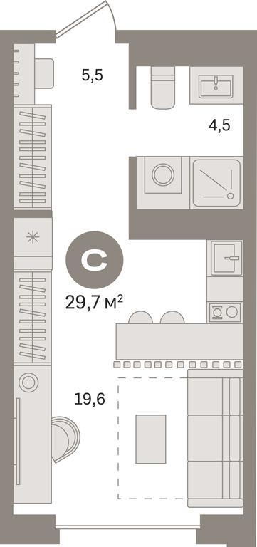 Apartment Sale, 29.7平方米 at Kvartal «MONS», Ogorodny Drive, Moscow, Russia #1 Apartment Sale, 29.7平方米 at Kvartal «MONS», Ogorodny Drive, Moscow, Russia #1