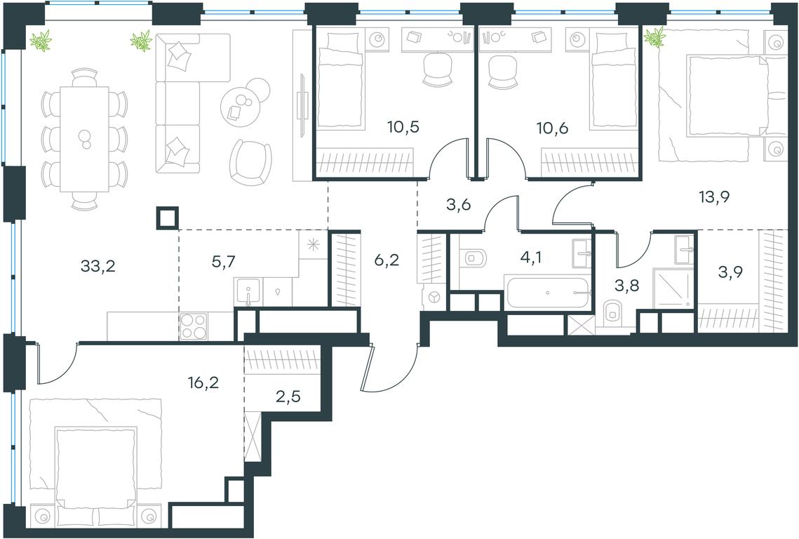4-BD Apartment Sale, 114.2平方米 at Level Zvenigorodskaya, 3rd Silikatny Drive, 6к1, Moscow, Russia #1 4-BD Apartment Sale, 114.2平方米 at Level Zvenigorodskaya, 3rd Silikatny Drive, 6к1, Moscow, Russia #1