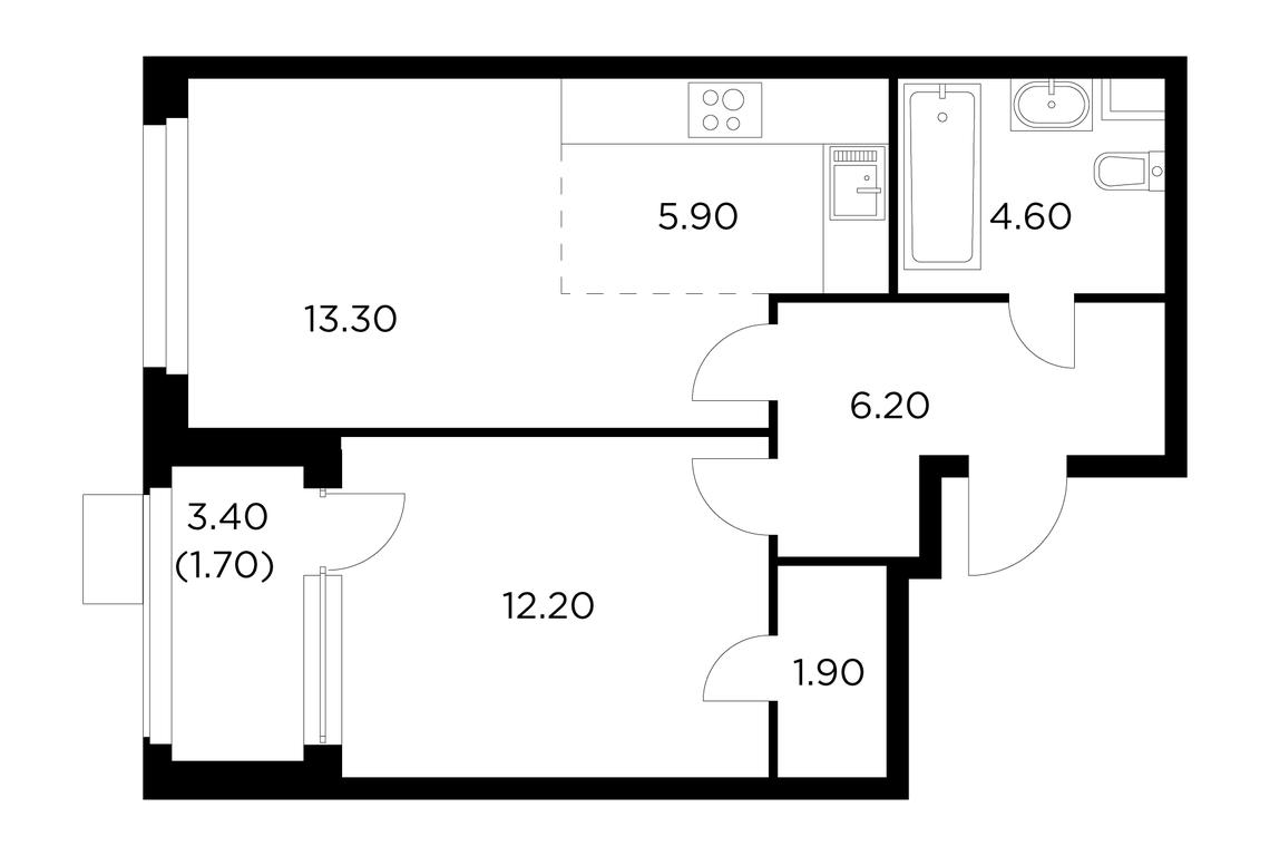 Продажа 1-комн. квартиры, 45,8 м² в ЖК «Новое Медведково», жилой комплекс Новое Медведково, микрорайон 17А, Мытищи, Московская область, Россия #1