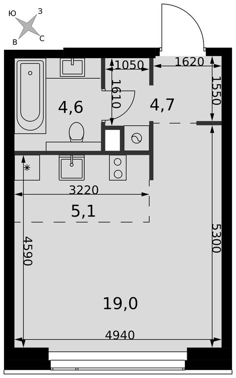 Apartment Sale, 33.4 sq. m. at Amber City, 3rd Khoroshyovsky Drive, 3А, Moscow, Russia #2 Apartment Sale, 33.4 sq. m. at Amber City, 3rd Khoroshyovsky Drive, 3А, Moscow, Russia #2