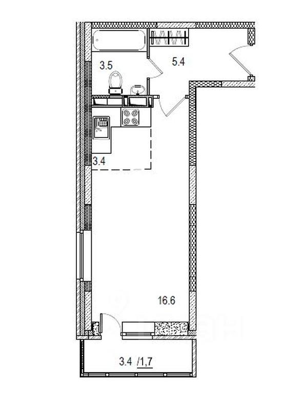 Apartment Sale, 33平方米 at Istomkino, Yubileynaya ulitsa, Noginsk, Bogorodskiy Urban District, Moscow Region, Russia #1