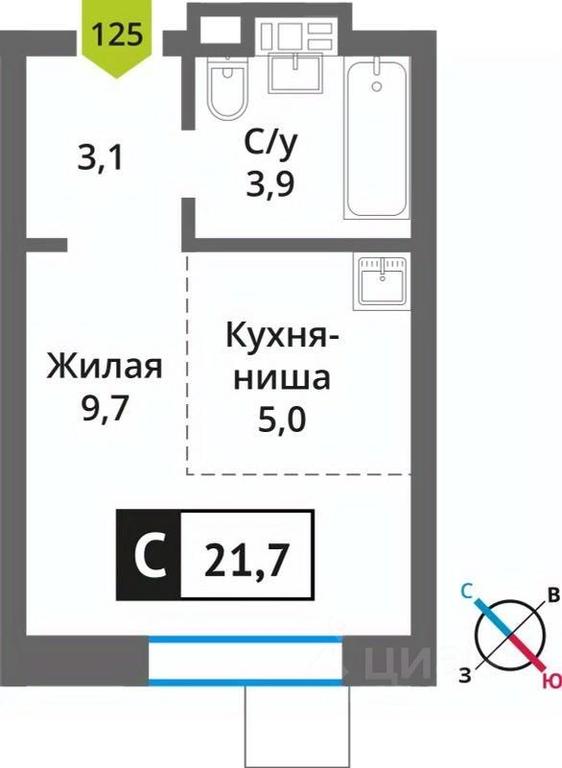 Apartment Sale, 21.7平方米 at Smart Kvartal Lesnaya Otrada, ulitsa Detstva, derevnya Aristovo, Krasnogorsk Urban District, Moscow Region, Russia #1 Apartment Sale, 21.7平方米 at Smart Kvartal Lesnaya Otrada, ulitsa Detstva, derevnya Aristovo, Krasnogorsk Urban District, Moscow Region, Russia #1