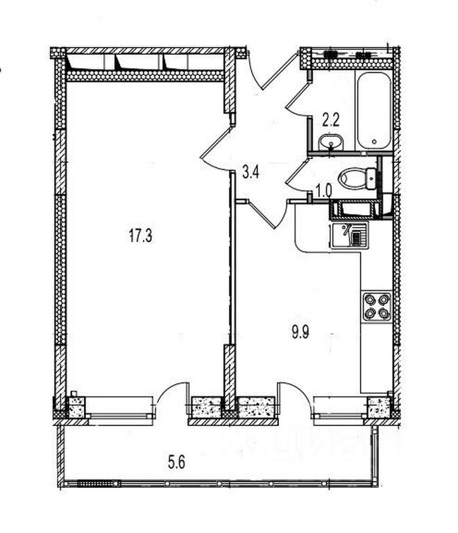 Apartment Sale, 39.5 sq. m. at Istomkino, Yubileynaya ulitsa, Noginsk, Bogorodskiy Urban District, Moscow Region, Russia #1