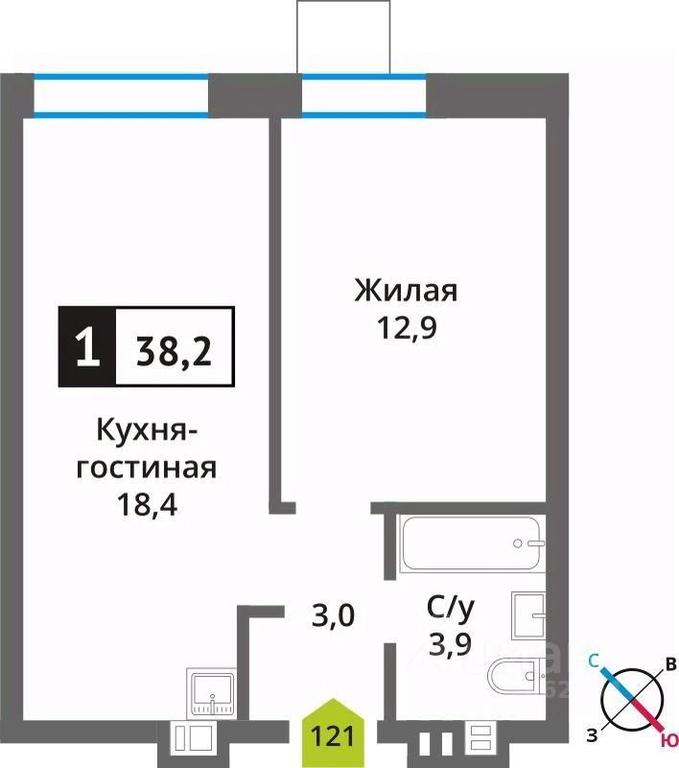 Apartment Sale, 38.2 sq. m. at Smart Kvartal Lesnaya Otrada, ulitsa Detstva, derevnya Aristovo, Krasnogorsk Urban District, Moscow Region, Russia #1 Apartment Sale, 38.2 sq. m. at Smart Kvartal Lesnaya Otrada, ulitsa Detstva, derevnya Aristovo, Krasnogorsk Urban District, Moscow Region, Russia #1