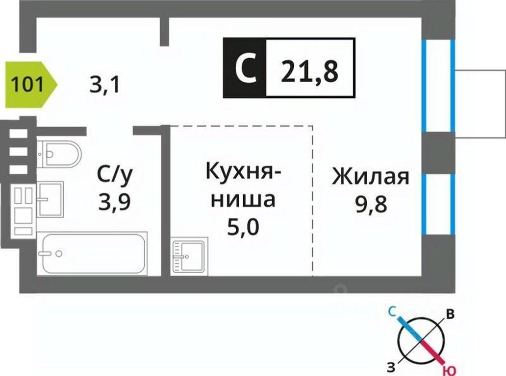 Apartment Sale, 21.8平方米 at Smart Kvartal Lesnaya Otrada, ulitsa Detstva, derevnya Aristovo, Krasnogorsk Urban District, Moscow Region, Russia #1 Apartment Sale, 21.8平方米 at Smart Kvartal Lesnaya Otrada, ulitsa Detstva, derevnya Aristovo, Krasnogorsk Urban District, Moscow Region, Russia #1