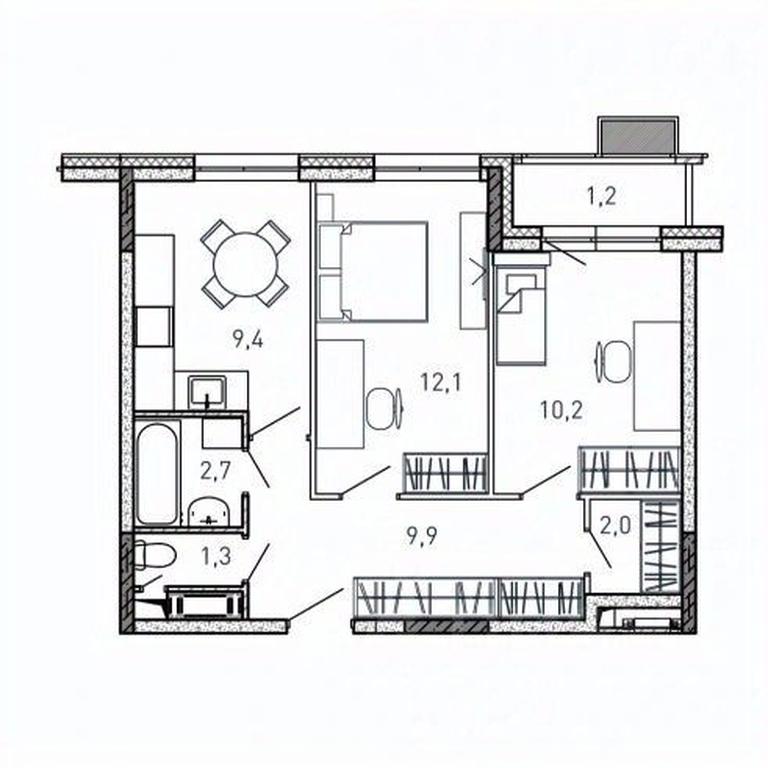 1-BD Apartment Sale, 48.8 sq. m. at Kvartal Svetly, ulitsa Tvardovskogo, Balashikha, Moscow Region, Russia #1 1-BD Apartment Sale, 48.8 sq. m. at Kvartal Svetly, ulitsa Tvardovskogo, Balashikha, Moscow Region, Russia #1