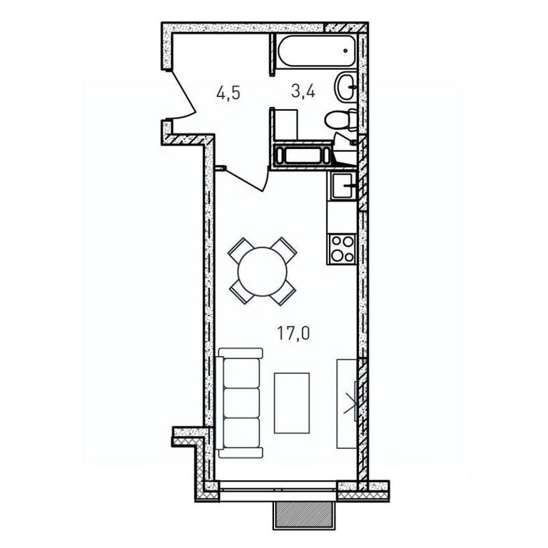 Apartment Sale, 24.9平方米 at Kvartal Svetly, ulitsa Tvardovskogo, Balashikha, Moscow Region, Russia #1 Apartment Sale, 24.9平方米 at Kvartal Svetly, ulitsa Tvardovskogo, Balashikha, Moscow Region, Russia #1