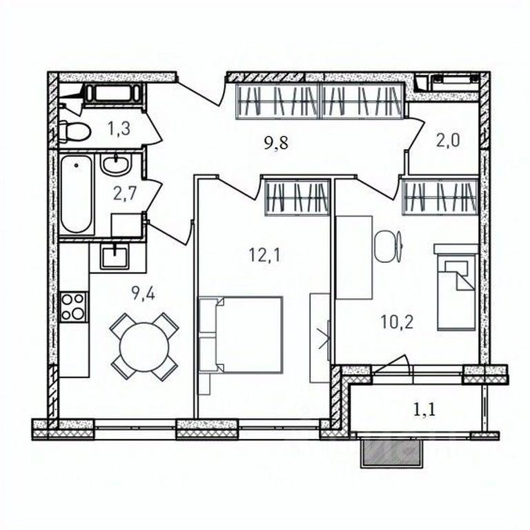 1-BD Apartment Sale, 48.6 sq. m. at Kvartal Svetly, ulitsa Tvardovskogo, Balashikha, Moscow Region, Russia #1 1-BD Apartment Sale, 48.6 sq. m. at Kvartal Svetly, ulitsa Tvardovskogo, Balashikha, Moscow Region, Russia #1