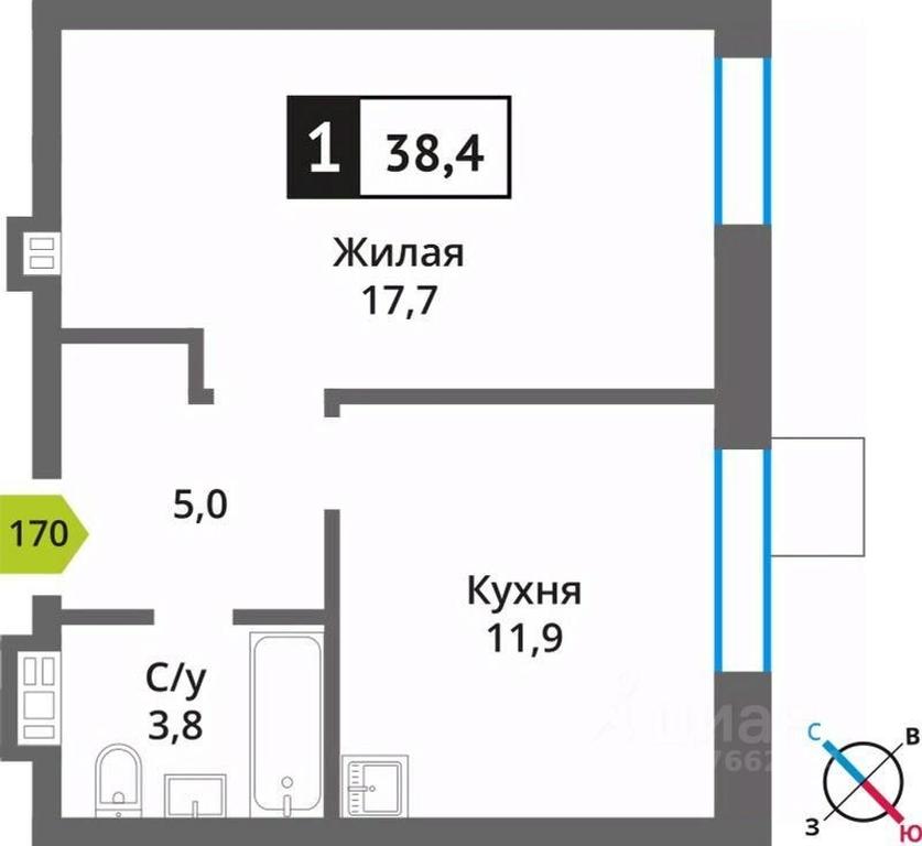 Apartment Sale, 38.4平方米 at Smart Kvartal Lesnaya Otrada, ulitsa Detstva, derevnya Aristovo, Krasnogorsk Urban District, Moscow Region, Russia #1 Apartment Sale, 38.4平方米 at Smart Kvartal Lesnaya Otrada, ulitsa Detstva, derevnya Aristovo, Krasnogorsk Urban District, Moscow Region, Russia #1