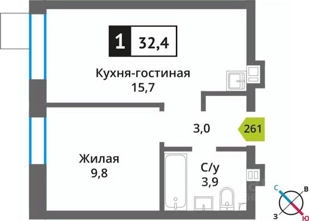 Apartment Sale, 32.4平方米 at Smart Kvartal Lesnaya Otrada, ulitsa Detstva, derevnya Aristovo, Krasnogorsk Urban District, Moscow Region, Russia #1 Apartment Sale, 32.4平方米 at Smart Kvartal Lesnaya Otrada, ulitsa Detstva, derevnya Aristovo, Krasnogorsk Urban District, Moscow Region, Russia #1