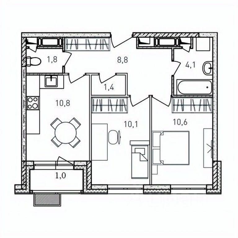 1-BD Apartment Sale, 48.6 sq. m. at Kvartal Svetly, ulitsa Tvardovskogo, Balashikha, Moscow Region, Russia #1 1-BD Apartment Sale, 48.6 sq. m. at Kvartal Svetly, ulitsa Tvardovskogo, Balashikha, Moscow Region, Russia #1