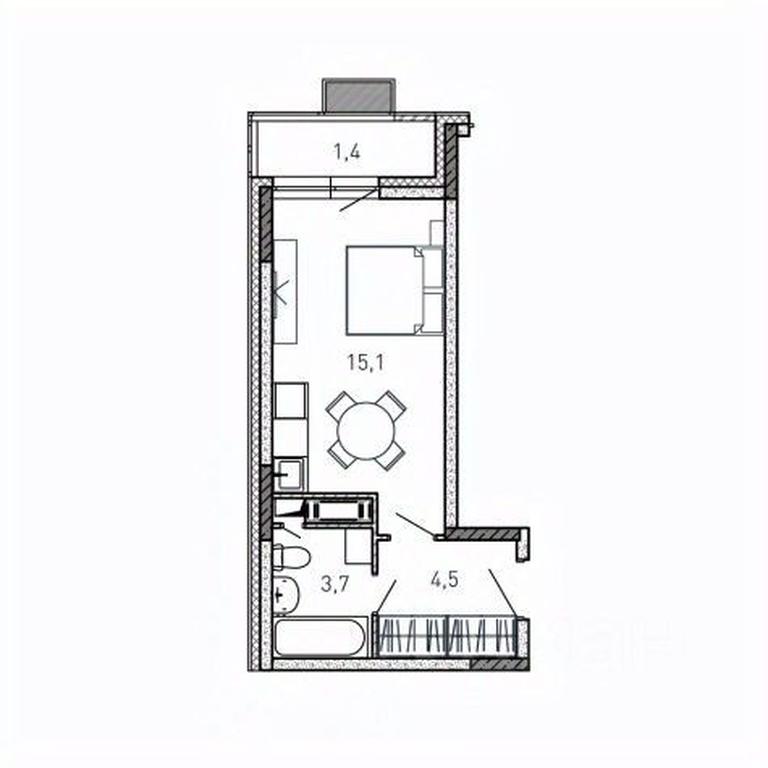Apartment Sale, 24.7 sq. m. at Kvartal Svetly, ulitsa Tvardovskogo, Balashikha, Moscow Region, Russia #1 Apartment Sale, 24.7 sq. m. at Kvartal Svetly, ulitsa Tvardovskogo, Balashikha, Moscow Region, Russia #1