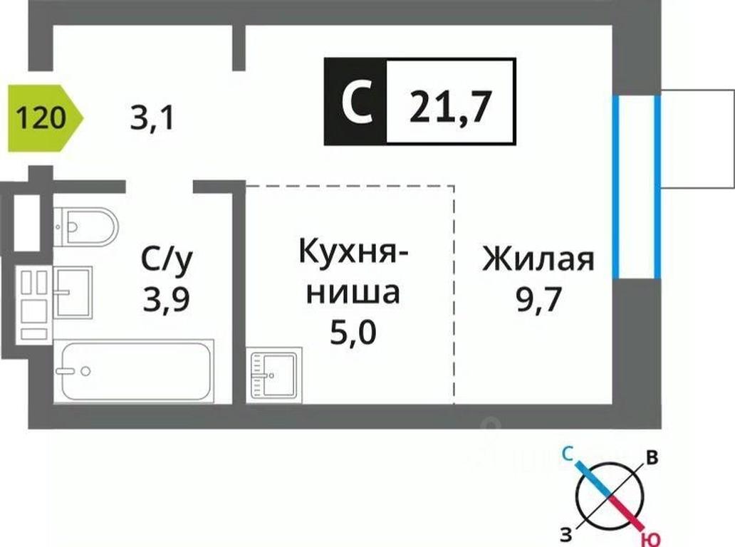 Apartment Sale, 21.7 sq. m. at Smart Kvartal Lesnaya Otrada, ulitsa Detstva, derevnya Aristovo, Krasnogorsk Urban District, Moscow Region, Russia #1 Apartment Sale, 21.7 sq. m. at Smart Kvartal Lesnaya Otrada, ulitsa Detstva, derevnya Aristovo, Krasnogorsk Urban District, Moscow Region, Russia #1
