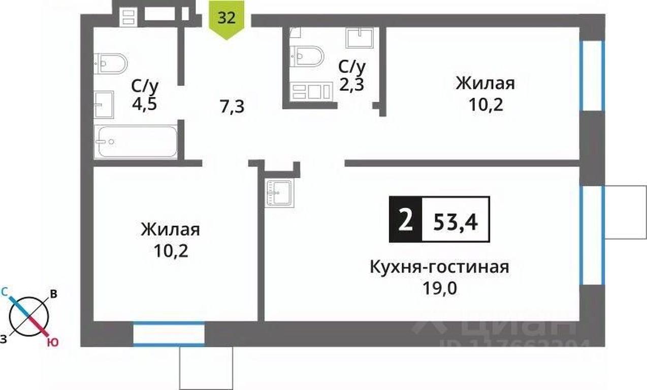 1-BD Apartment Sale, 53.5 sq. m. at Smart Kvartal Lesnaya Otrada, ulitsa Detstva, derevnya Aristovo, Krasnogorsk Urban District, Moscow Region, Russia #1 1-BD Apartment Sale, 53.5 sq. m. at Smart Kvartal Lesnaya Otrada, ulitsa Detstva, derevnya Aristovo, Krasnogorsk Urban District, Moscow Region, Russia #1