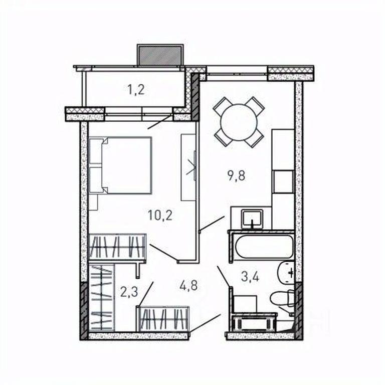 Apartment Sale, 31.7 sq. m. at Kvartal Svetly, ulitsa Tvardovskogo, Balashikha, Moscow Region, Russia #1 Apartment Sale, 31.7 sq. m. at Kvartal Svetly, ulitsa Tvardovskogo, Balashikha, Moscow Region, Russia #1