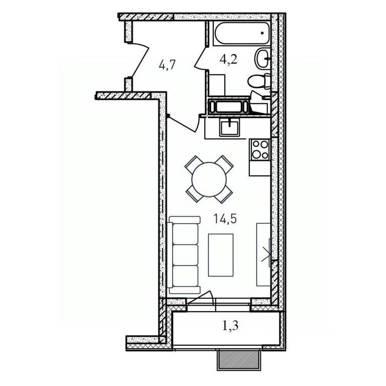Apartment Sale, 24.7 sq. m. at Kvartal Svetly, ulitsa Tvardovskogo, Balashikha, Moscow Region, Russia #1 Apartment Sale, 24.7 sq. m. at Kvartal Svetly, ulitsa Tvardovskogo, Balashikha, Moscow Region, Russia #1
