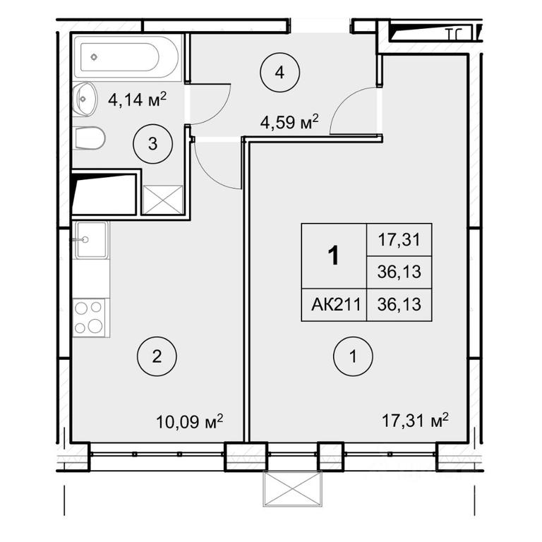 Apartment Sale, 36.13平方米 at Ekograd Novy Katuar, ulitsa Lva Tolstogo, rabochiy posyolok Nekrasovskiy, Dmitrovskiy Urban District, Moscow Region, Russia #1 Apartment Sale, 36.13平方米 at Ekograd Novy Katuar, ulitsa Lva Tolstogo, rabochiy posyolok Nekrasovskiy, Dmitrovskiy Urban District, Moscow Region, Russia #1