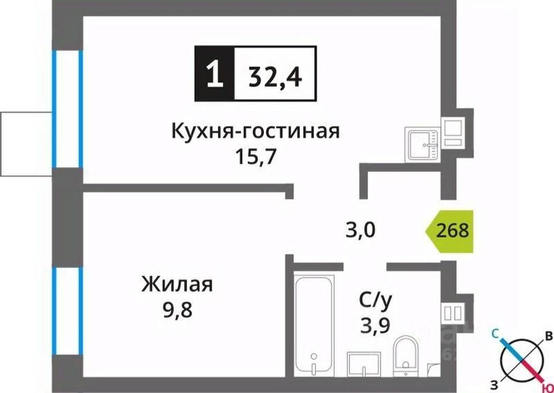 Apartment Sale, 32.4平方米 at Smart Kvartal Lesnaya Otrada, ulitsa Detstva, derevnya Aristovo, Krasnogorsk Urban District, Moscow Region, Russia #1 Apartment Sale, 32.4平方米 at Smart Kvartal Lesnaya Otrada, ulitsa Detstva, derevnya Aristovo, Krasnogorsk Urban District, Moscow Region, Russia #1