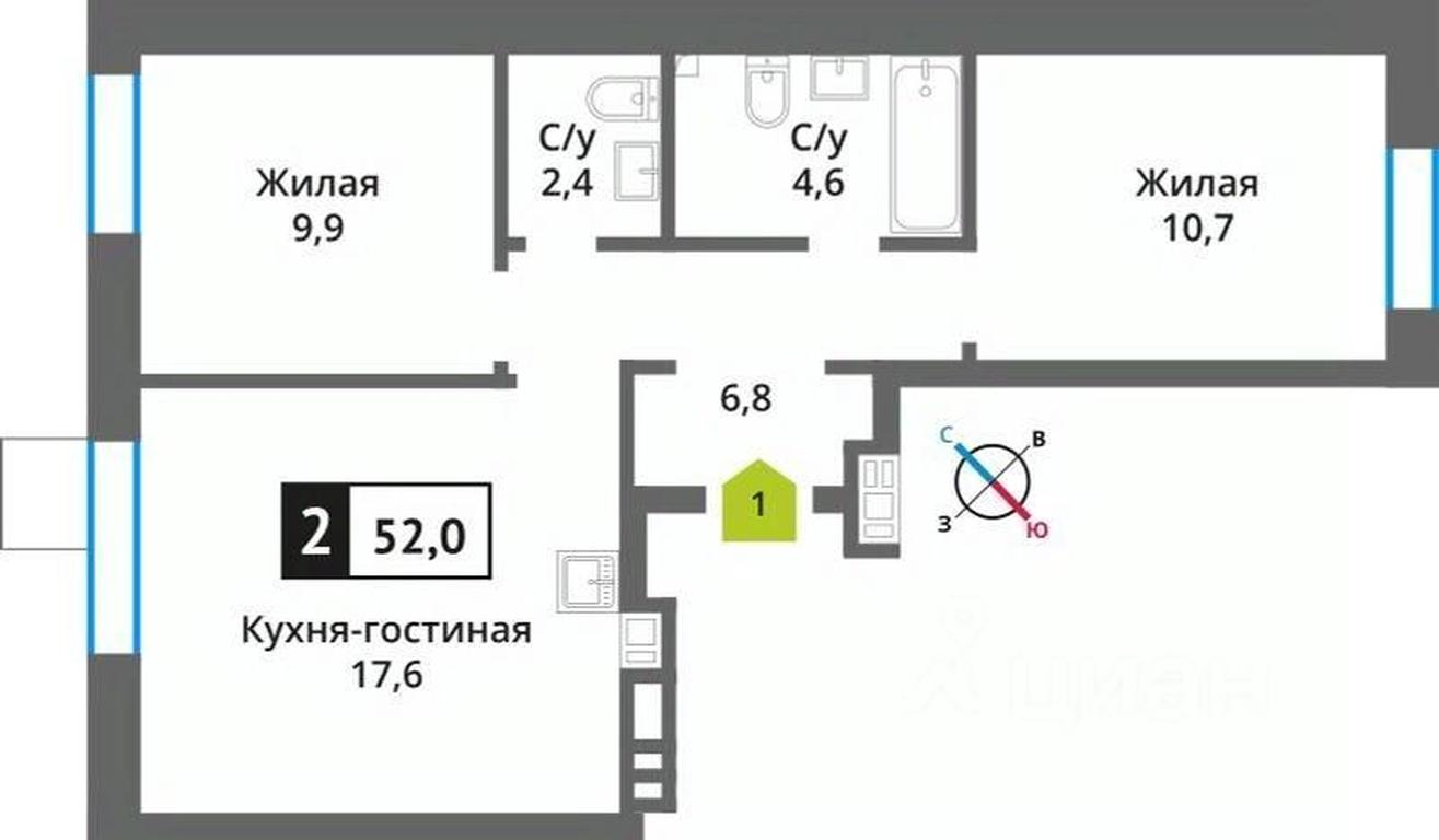 1-BD Apartment Sale, 52 sq. m. at Smart Kvartal Lesnaya Otrada, ulitsa Detstva, derevnya Aristovo, Krasnogorsk Urban District, Moscow Region, Russia #1 1-BD Apartment Sale, 52 sq. m. at Smart Kvartal Lesnaya Otrada, ulitsa Detstva, derevnya Aristovo, Krasnogorsk Urban District, Moscow Region, Russia #1
