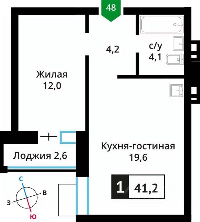 Apartment Sale, 41.2 sq. m. at Smart Kvartal Lesnaya Otrada, ulitsa Detstva, derevnya Aristovo, Krasnogorsk Urban District, Moscow Region, Russia #1 Apartment Sale, 41.2 sq. m. at Smart Kvartal Lesnaya Otrada, ulitsa Detstva, derevnya Aristovo, Krasnogorsk Urban District, Moscow Region, Russia #1