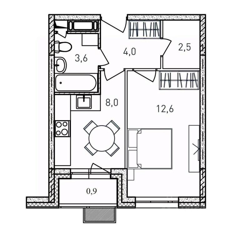 Apartment Sale, 31.6平方米 at Kvartal Svetly, ulitsa Tvardovskogo, Balashikha, Moscow Region, Russia #1 Apartment Sale, 31.6平方米 at Kvartal Svetly, ulitsa Tvardovskogo, Balashikha, Moscow Region, Russia #1