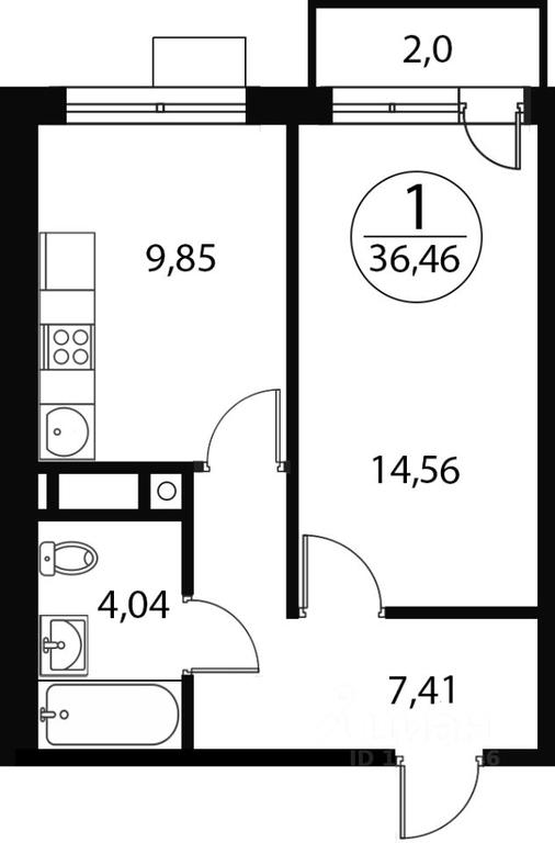 Apartment Sale, 36.46 sq. m. at Katuar, ulitsa Patseyko, derevnya Sukharevo, Mytishi Urban District, Moscow Region, Russia #1 Apartment Sale, 36.46 sq. m. at Katuar, ulitsa Patseyko, derevnya Sukharevo, Mytishi Urban District, Moscow Region, Russia #1