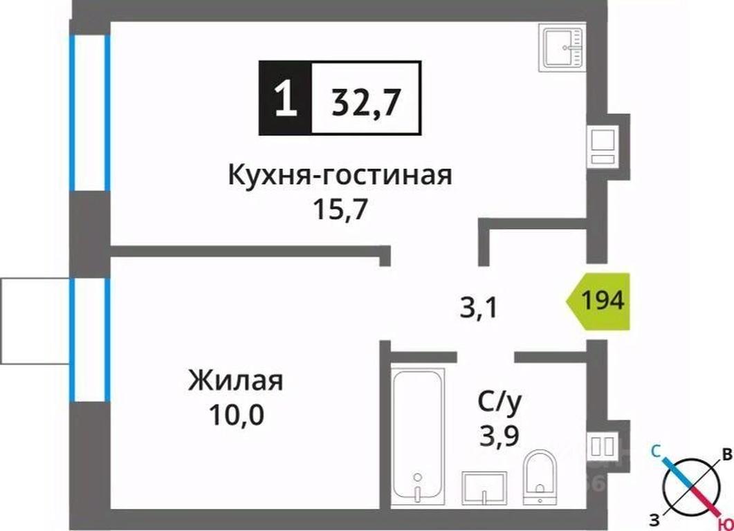 Apartment Sale, 32.7 sq. m. at Smart Kvartal Lesnaya Otrada, ulitsa Detstva, derevnya Aristovo, Krasnogorsk Urban District, Moscow Region, Russia #1 Apartment Sale, 32.7 sq. m. at Smart Kvartal Lesnaya Otrada, ulitsa Detstva, derevnya Aristovo, Krasnogorsk Urban District, Moscow Region, Russia #1