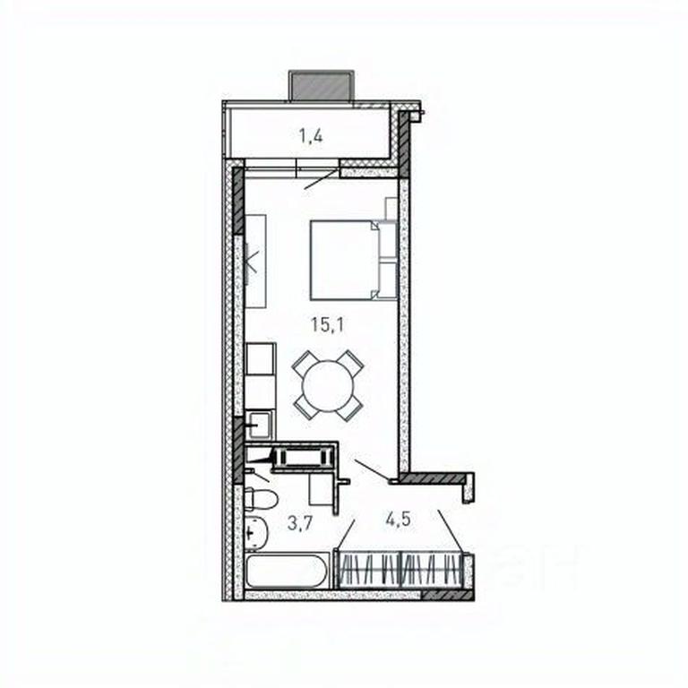 Apartment Sale, 24.7 sq. m. at Kvartal Svetly, ulitsa Tvardovskogo, Balashikha, Moscow Region, Russia #1 Apartment Sale, 24.7 sq. m. at Kvartal Svetly, ulitsa Tvardovskogo, Balashikha, Moscow Region, Russia #1