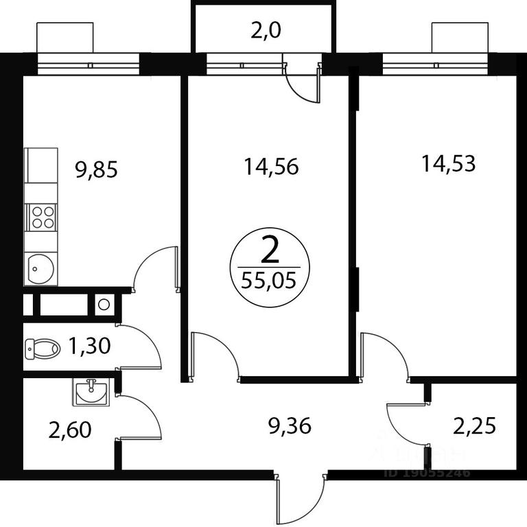 1-BD Apartment Sale, 55.05 sq. m. at Katuar, ulitsa Patseyko, derevnya Sukharevo, Mytishi Urban District, Moscow Region, Russia #1 1-BD Apartment Sale, 55.05 sq. m. at Katuar, ulitsa Patseyko, derevnya Sukharevo, Mytishi Urban District, Moscow Region, Russia #1