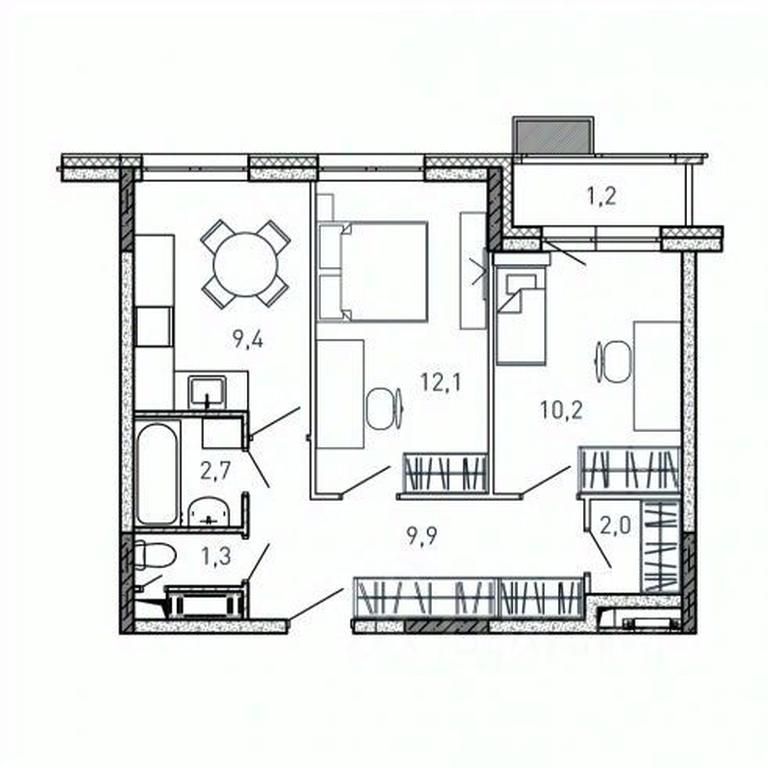 1-BD Apartment Sale, 48.8 sq. m. at Kvartal Svetly, ulitsa Tvardovskogo, Balashikha, Moscow Region, Russia #1 1-BD Apartment Sale, 48.8 sq. m. at Kvartal Svetly, ulitsa Tvardovskogo, Balashikha, Moscow Region, Russia #1
