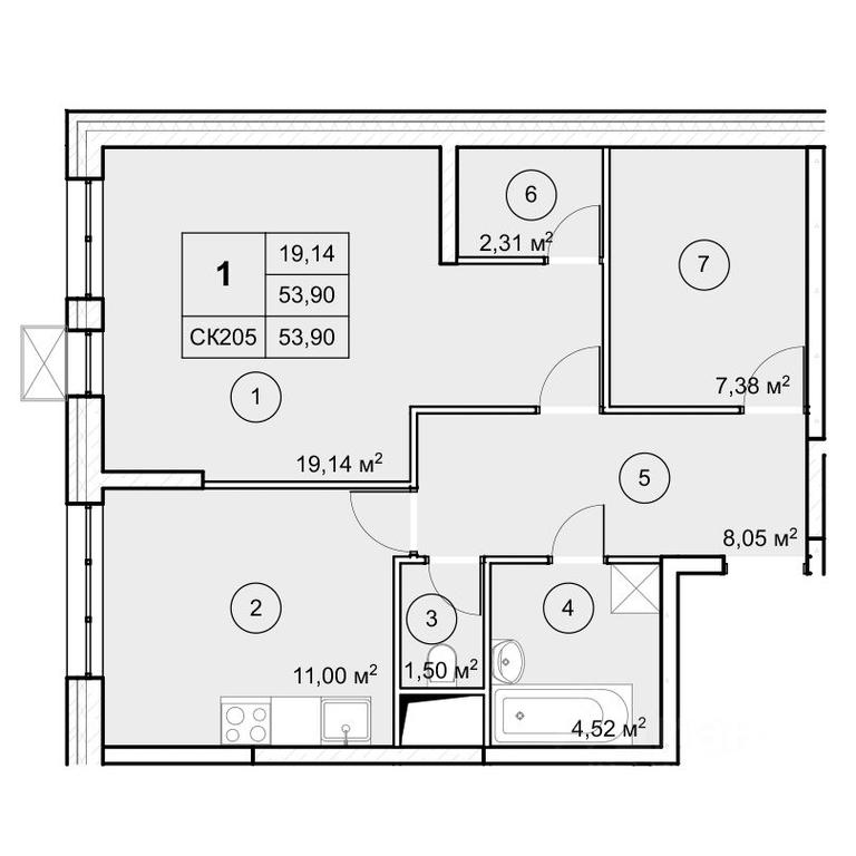 Apartment Sale, 53.85平方米 at Ekograd Novy Katuar, ulitsa Lva Tolstogo, rabochiy posyolok Nekrasovskiy, Dmitrovskiy Urban District, Moscow Region, Russia #1 Apartment Sale, 53.85平方米 at Ekograd Novy Katuar, ulitsa Lva Tolstogo, rabochiy posyolok Nekrasovskiy, Dmitrovskiy Urban District, Moscow Region, Russia #1