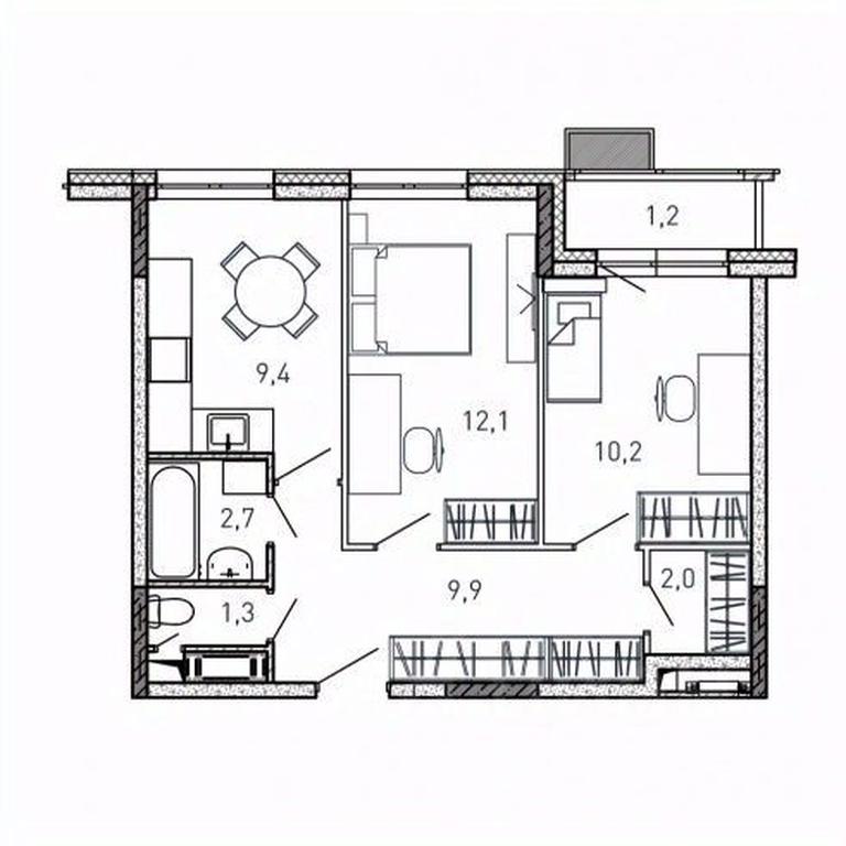1-BD Apartment Sale, 48.8 sq. m. at Kvartal Svetly, ulitsa Tvardovskogo, Balashikha, Moscow Region, Russia #1 1-BD Apartment Sale, 48.8 sq. m. at Kvartal Svetly, ulitsa Tvardovskogo, Balashikha, Moscow Region, Russia #1