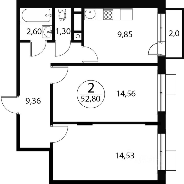 1-BD Apartment Sale, 52.8 sq. m. at Katuar, ulitsa Patseyko, derevnya Sukharevo, Mytishi Urban District, Moscow Region, Russia #1 1-BD Apartment Sale, 52.8 sq. m. at Katuar, ulitsa Patseyko, derevnya Sukharevo, Mytishi Urban District, Moscow Region, Russia #1