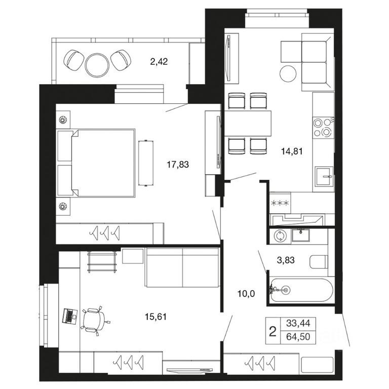 1-BD Apartment Sale, 64.5 sq. m. at Vremena goda, Proletarskaya ulitsa, Aprelevka, Naro-Fominskiy City District, Moscow Region, Russia #1 1-BD Apartment Sale, 64.5 sq. m. at Vremena goda, Proletarskaya ulitsa, Aprelevka, Naro-Fominskiy City District, Moscow Region, Russia #1