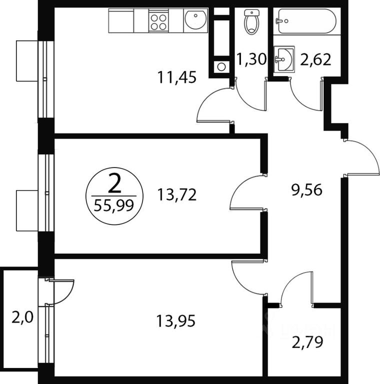 1-BD Apartment Sale, 55.99平方米 at Katuar, ulitsa Patseyko, derevnya Sukharevo, Mytishi Urban District, Moscow Region, Russia #1 1-BD Apartment Sale, 55.99平方米 at Katuar, ulitsa Patseyko, derevnya Sukharevo, Mytishi Urban District, Moscow Region, Russia #1