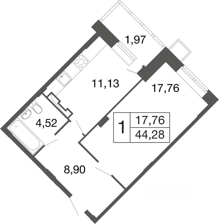 Apartment Sale, 44.28 sq. m. at Vremena goda, Proletarskaya ulitsa, Aprelevka, Naro-Fominskiy City District, Moscow Region, Russia #1 Apartment Sale, 44.28 sq. m. at Vremena goda, Proletarskaya ulitsa, Aprelevka, Naro-Fominskiy City District, Moscow Region, Russia #1