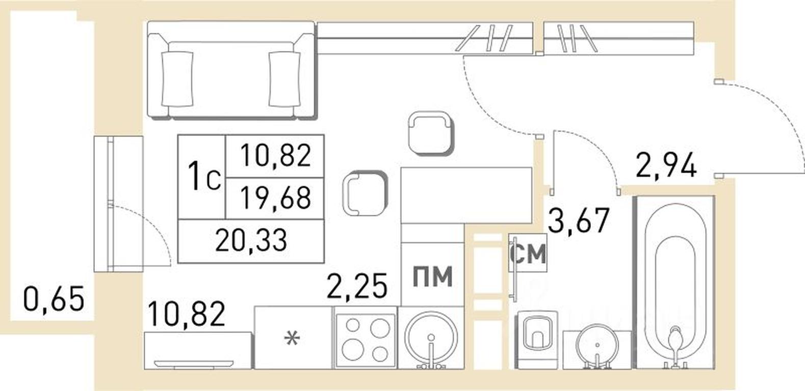Apartment Sale, 20.1平方米 at Stolichny, ulitsa Kalinina, Savvino Microdistrict, Balashikha, Moscow Region, Russia #1 Apartment Sale, 20.1平方米 at Stolichny, ulitsa Kalinina, Savvino Microdistrict, Balashikha, Moscow Region, Russia #1