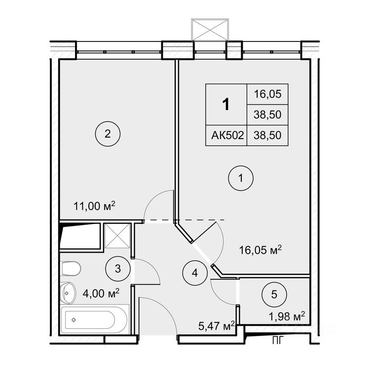 Apartment Sale, 38.47 sq. m. at Ekograd Novy Katuar, ulitsa Lva Tolstogo, rabochiy posyolok Nekrasovskiy, Dmitrovskiy Urban District, Moscow Region, Russia #1