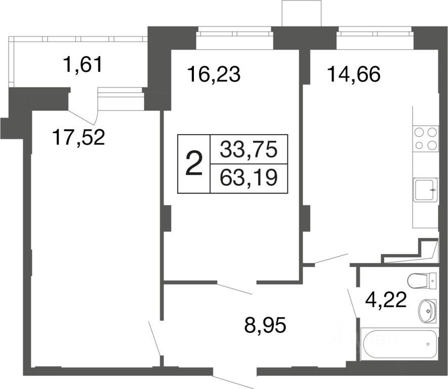 1-BD Apartment Sale, 63.19 sq. m. at Vremena goda, Proletarskaya ulitsa, Aprelevka, Naro-Fominskiy City District, Moscow Region, Russia #1 1-BD Apartment Sale, 63.19 sq. m. at Vremena goda, Proletarskaya ulitsa, Aprelevka, Naro-Fominskiy City District, Moscow Region, Russia #1